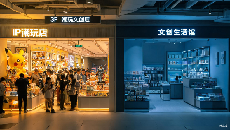 潮玩文创店,冰火两重天